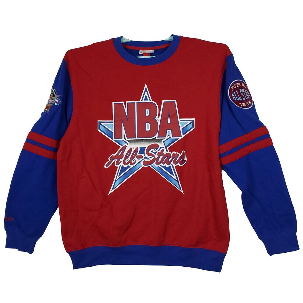 1993 All-Star Game Mitchell & Ness NBA Large Sweatshirt Utah Red‎ Blue New
